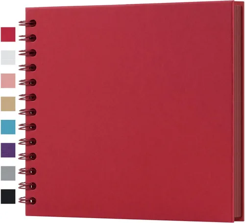 Vista 10 de potricher Álbum de Recortes DIY de 7 x 7 Pulgadas, 40 Páginas, Tapa Dura, Papel Kraft, Álbumes de Fotos para Recortes, Libro de Recuerdos para Bodas
