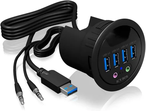 Vista 8 de ICY Box Negro Negro Ohne Audio EIN-/Ausgang