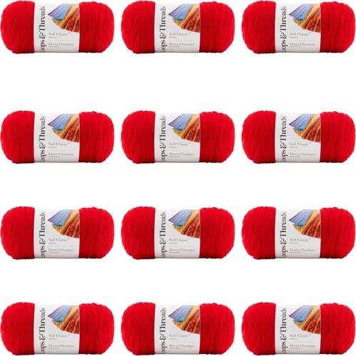 Vista 37 de MICHAELS Paquete de 12: Hilo sólido Soft Classic™ de Loops & Threads®