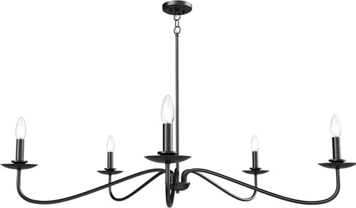 Vista 8 de Candelabro moderno, lámpara de 5 luces para comedor, lámpara dorada de altura ajustable, lámpara de araña de granja para comedor, entrada