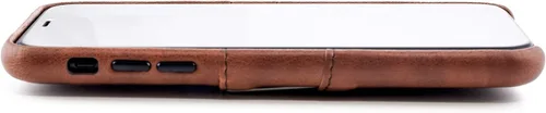 Vista 6 de Dockem Funda tipo cartera para iPhone XR: placa metálica integrada para montaje magnético y 2 tarjeteros (6.1" Exec M2, cuero sintético, marrón)