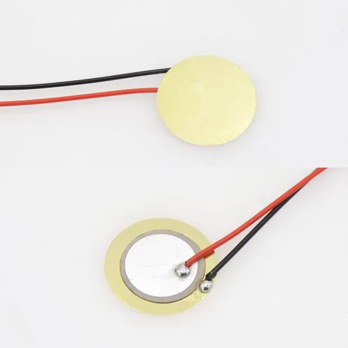 Vista 4 de Paquete de 20 Discos Piezoeléctricos, Discos Piezoeléctricos de 20mm Transductor con Cables de 3.94 pulgadas, Micrófono de Contacto Acústico