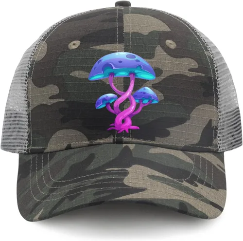 Vista 9 de Baseball Caps Fantasy Cartoon Mushroom Baseball Caps, Vintage Hats for Men