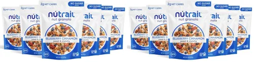 Vista 13 de Low Karb Keto Blueberry Nut - Granola saludable para desayuno, cereal, snacks y comida saludable, 0.1 onzas (3g) de carbohidratos netos, almendras