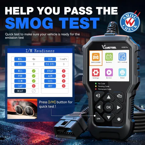 Vista 5 de VDIAGTOOL VD30 Pro - Lector de código de automóvil, herramienta de diagnóstico OBD2 para automóviles y camiones, lector de códigos Check Engine