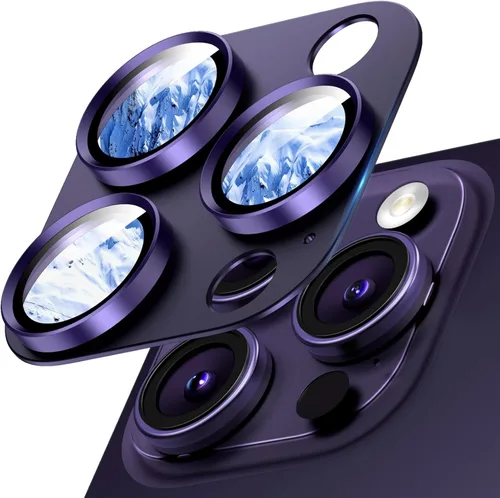 Vista 7 de Protector de lente de cámara para iPhone 15/iPhone 15 Plus/iPhone 14/iPhone 14 Plus, pantalla de cubierta de cámara de vidrio templado de aleación