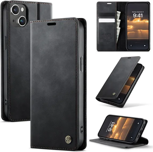 Vista 60 de Funda tipo cartera para Samsung Galaxy Z Fold 7 de piel con tarjetero y función atril, cierre magnético, bloqueo RFID, TPU a prueba de golpes, Negro