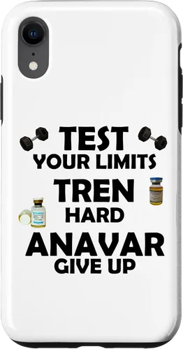 Vista 8 de iPhone 15 Funny Test Limits Tren Hard Never Give Up Gym Bodybuilding Case