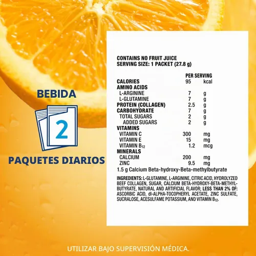 Vista 6 de Juven mix de bebida energizante terapéutica, naranja, 0.85 onza (paquete de 48).
