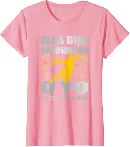 Vista 14 de Camiseta Ella Dijo El Balonmano O Yo. La Extraño, Negro