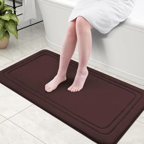 Vista 77 de Grandaily Alfombra de Baño de Espuma Viscoelástica 24x16, Ultra Suave, Antideslizante y Absorbente, Alfombras de Baño Lavables a Máquina y Secables