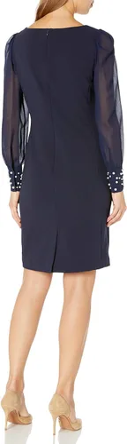 Vista 2 de Karl Lagerfeld Paris Vestido tubo de manga transparente para mujer