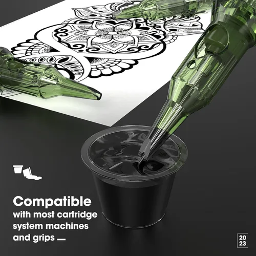Vista 9 de INKin Kit de tatuaje para principiantes, juego completo con impresora de tatuajes, pistola de tatuaje con 7 tiempos 0.1-0.2 in y 1600mAh de potencia