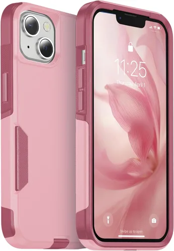 Vista 25 de jaroco Funda para iPhone 13 y Funda para iPhone 14 y Funda para iPhone 15 [Protección de Servicio Pesado][Protección contra Caídas de Grado