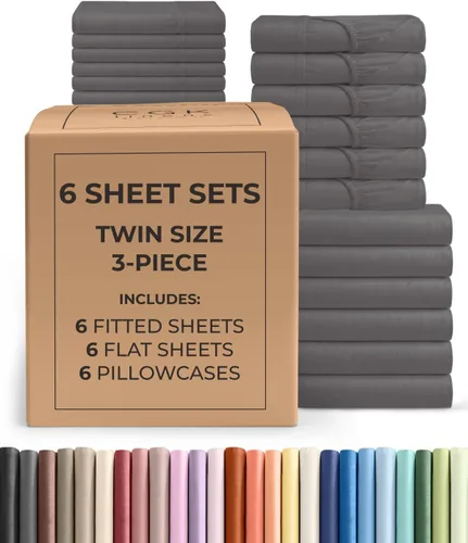 Vista 35 de Pack of 2, Twin Size 3 Piece Sheet Set - Breathable & Cooling - White