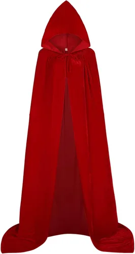 Vista 3 de Capa con capucha unisex de terciopelo largo para disfraces de Halloween