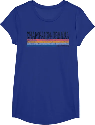 Vista 32 de clásico 1980s estilo champaign-urbana Illinois T Shirt, hombre 2XL, Blanco