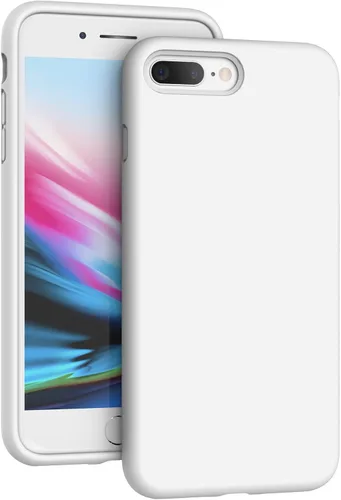 Vista 21 de Funda compatible con iPhone 8 Plus/7 Plus (5.5 pulgadas), [protección contra caídas] [arañazos] de silicona líquida a prueba de golpes, antihuellas
