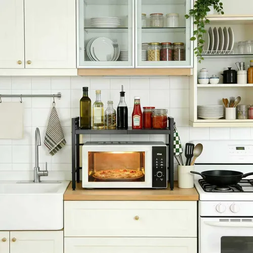 Vista 2 de Soporte extensible para horno microondas de 2 niveles con 6