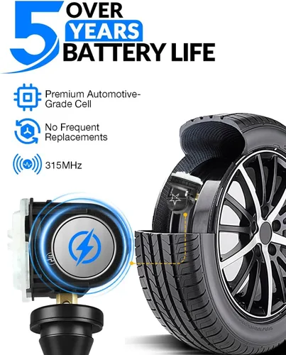 Vista 6 de Sensor TPMS preprogramado YZHIDAINF para: Chevy Impala 2006-2020 Malibu Tahoe Equinox Cruze para: GMC Acadia para: - Cadillac Escalade 315MHz Sensor
