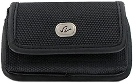 Vista 3 de Funda de lona resistente negra para teléfono móvil, funda protectora para cinturón compatible con Verizon Motorola Moto Z Play Droid – Verizon