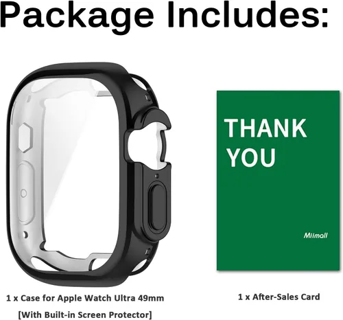 Vista 8 de Funda compatible con Apple Watch Series 3, 2, 1 de 1.496 pulgadas con protector de pantalla, cubierta dura de policarbonato antiarañazos a prueba