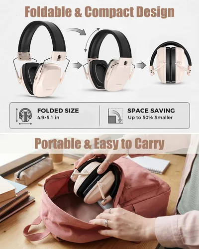 Vista 38 de ProCase NRR 28dB Noise Reduction Ear Muffs, Foldable Adjustable Noise Cancelling Headphones
