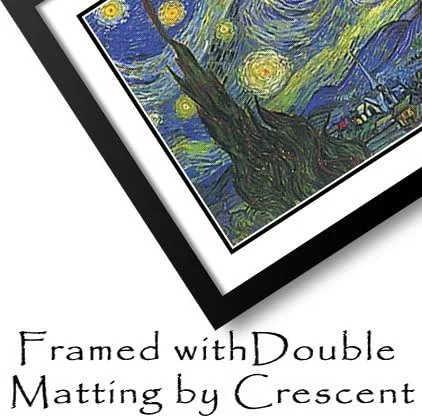 Vista 2 de The Angelus (After Millet) 24x20 Black Modern Frame and Double Matted Museum Art Print by Vincent van Gogh