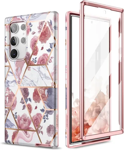 Vista 8 de SURITCH Funda para Samsung Galaxy S22 Ultra, Protector de Pantalla Integrado para Funda Samsung S22 Ultra 5G Protección de Cuerpo Completo