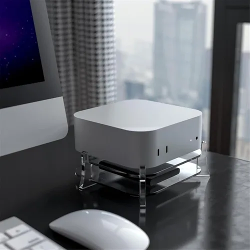 Vista 7 de Práctico soporte de escritorio de acrílico conveniente para portátil pequeño con mejora la ventilación y la disipación de calor