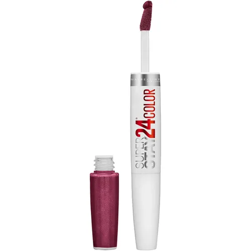 Vista 25 de Maybelline Super Stay 24, lápiz labial líquido de maquillaje de 2 pasos, color altamente pigmentado de larga duración con bálsamo hidratante, Merlot