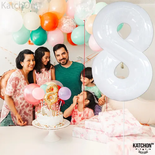 Vista 1047 de KatchOn Globo negro del número 1 de 40 pulgadas, globo de feliz cumpleaños Large Mylar Number One Balloon for 1st Birthday Decorations, Foil