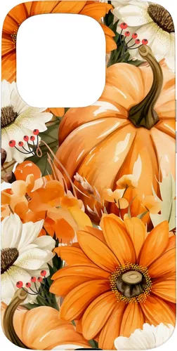 Vista 14 de Funda con temática de otoño para iPhone 16, diseño de calabaza, niña, mujer, diseño vintage de otoño