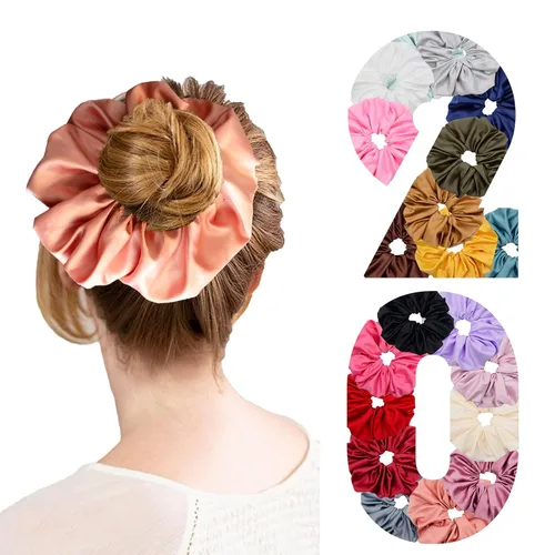 Vista 10 de Simnice Coleteros grandes de satén de 20 colores para mujer, suave seda 20 Colores-L
