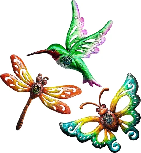 Vista 9 de Decoración de jardín, escultura de pared de abeja metálica, decoración de pared de abeja grande, decoración de jardín para colgar para patio