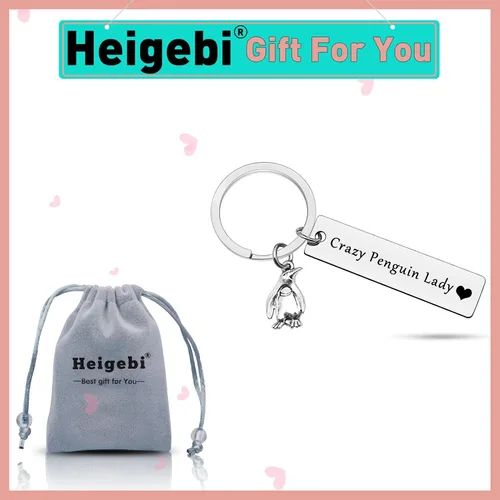Vista 6 de Llavero de pingüino, regalo divertido de pingüino para mujeres, regalo de joyería de pingüino para ella, regalo de cumpleaños, regalo de pingüino