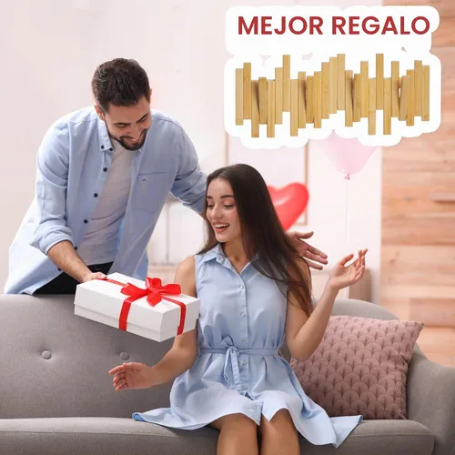Vista 7 de MinBoo Perchero de bambú con múltiples ganchos, moderno, único, que ahorra espacio con 4 ganchos abatibles para colgar abrigos, decoraciones