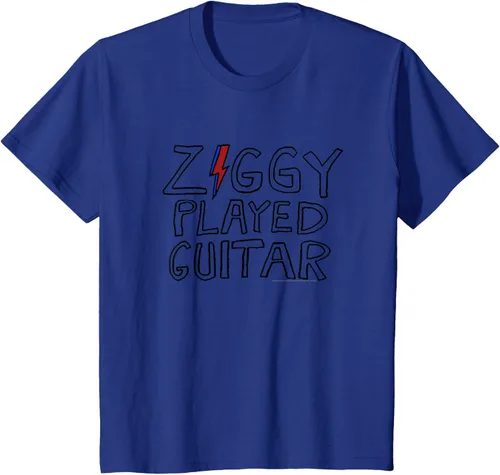 Vista 11 de David Bowie - Ziggy Played Guitar Sketch Lyric Camiseta Blanco