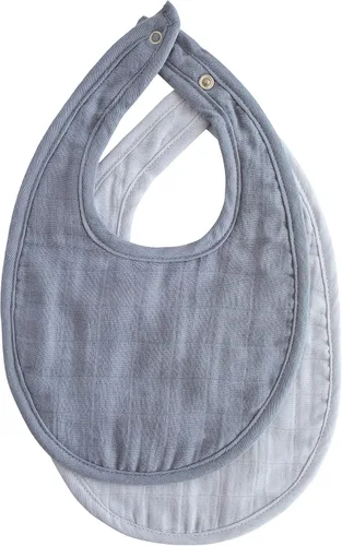 Vista 10 de mushie Babero de muselina para bebé, algodón suave para goteos, babas y alimentaciones infantiles, ajuste ajustable, paquete de 2
