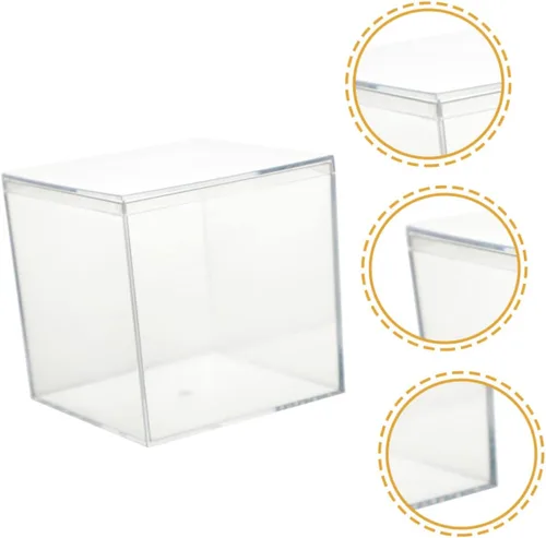 Vista 2 de Abaodam 2 unids Cubo de Comida Accesorios Dulces Pequeños Contenedores Moda con y Cajas de Regalo Tapa Baby Cm Clear Gift Tapas Chocolate Party