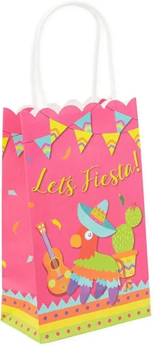 Vista 5 de Blue Panda Bolsas de recuerdo de fiesta, paquete de 24, papel multicolor con asas de cuerda, 9 x 5.3 x 3.15 pulgadas, para dulces y golosinas