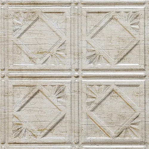 Vista 7 de FASÄDE Panel de techo decorativo de vinilo decorativo de estilo tradicional / patrón 4 de 2 x 4 pies en bronce bermudas (paquete de 5)