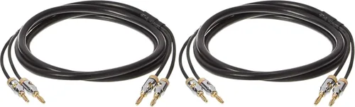 Vista 6 de Amazon Basics Cable de altavoz Banana Plug 16 AWG, clasificación CL2 con tapones de punta de plátano chapados en oro (0.157 pulgadas), cable