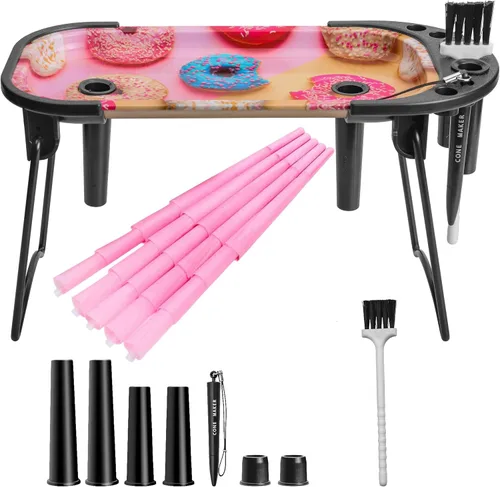Vista 8 de CHEEMAR Juego de bandeja para enrollar cigarrillos con accesorios (estuche para cigarrillos, cargador de conos y cepillo) - Negro Set negro
