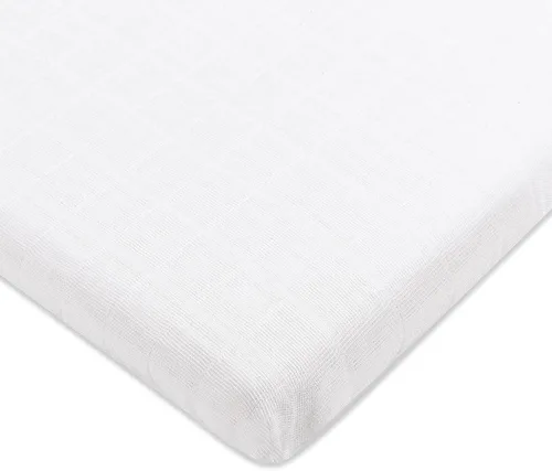 Vista 16 de Babyletto Sábanas de muselina para moisés de bebé para niñas y niños - Certificadas GOTS, funda de algodón orgánico transpirable, ajuste de 360°