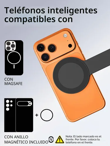Vista 2 de USKEYVISION Trípode magnético de 69" para iPhone con luz magnética