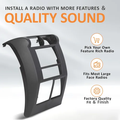 Vista 3 de HECASA Bisel de radio de tablero doble DIN compatible con Jeep Wrangler TJ Radio estéreo 1997-2002 panel central de bisel de tablero