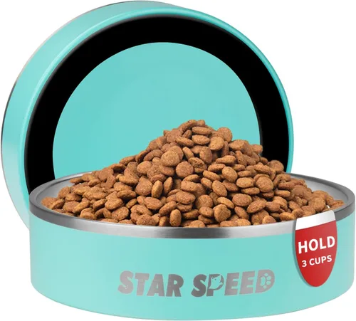 Vista 25 de StarSpeed - Cuencos aislados de acero inoxidable para perros de 24 onzas (color negro)