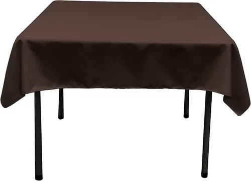 Vista 80 de LA Linen. Mantel cuadrado de popelina de poliéster