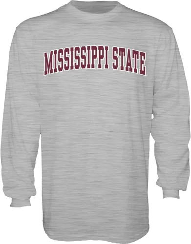 Vista 13 de Blue 84 NCAA playera de manga larga con nombre de equipo arqueado color brezo oscuro para hombre